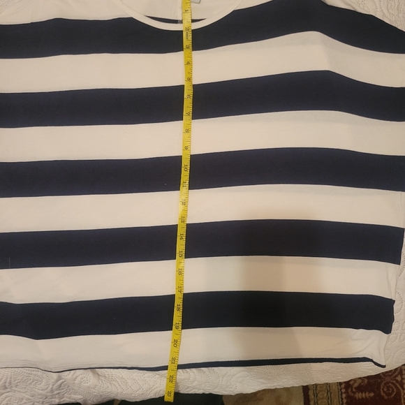 Old Navy Nautical Top Navy and White EUC large - Picture 7 of 8